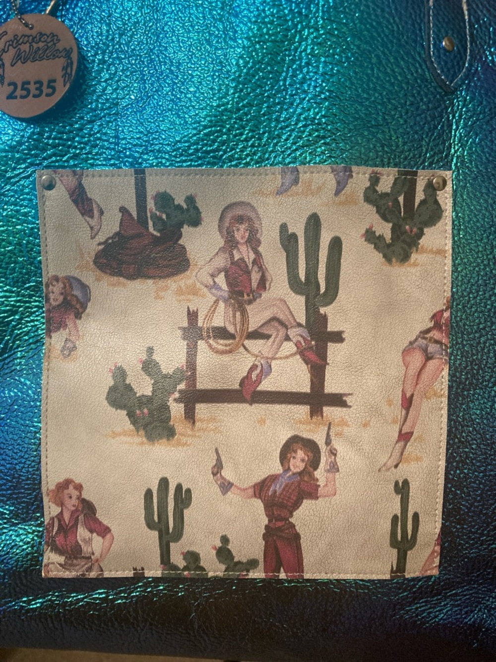 Crimson Willow Hair on Hide/Unicorn Leather 🌵 Mega Haul-It-All Tote Bundle EUC - Picture 5 of 14